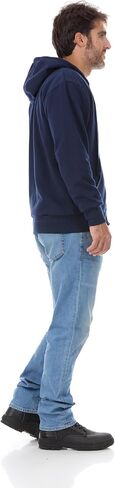 North 15 Mens Fleece Hoodie - Thermal lined sweatshirt - Cotton Blend Jacket Zipper Front-Nv-Md in Saudi Arabia