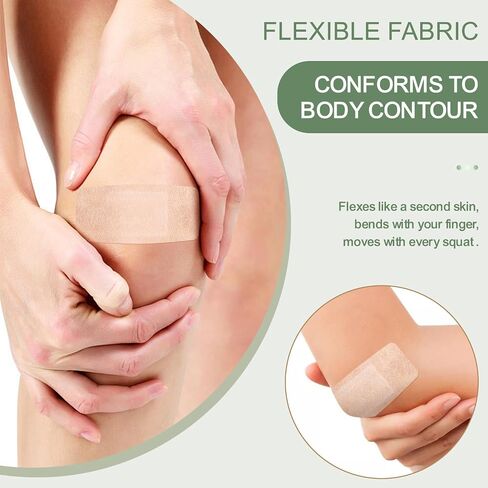 Hysimedy Silicone Bandages for Sensitive Fragile Skin 2"x4" 50 Count Flexible Fabric Latex Free Hypoallergenic Breathable Large Bandages for Wounds Easy Painless Removal for Geriatric and Children in Saudi Arabia