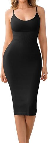 Shapewear Slip Bodycon Dress for Women Spaghetti Strap Full Slip for Under Dress Seamless Body Shaper Tummy Control in Kuwait