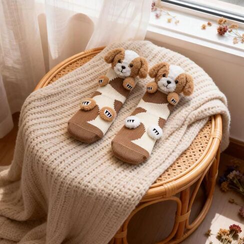 Crazy Socks Animal Form Socks for Women Kids Men Cotton Grip Socks with Silicone Dots,Funny Socks,Best Family Pack Present in Saudi Arabia