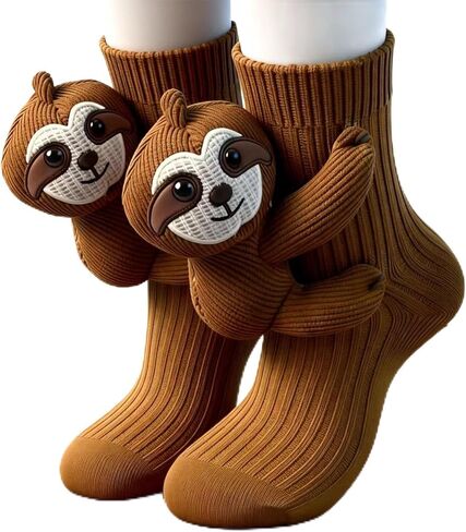 Crazy Socks Animal Form Socks for Women Kids Men Cotton Grip Socks with Silicone Dots,Funny Socks,Best Family Pack Present in Saudi Arabia