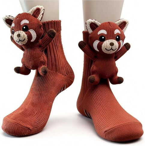 Crazy Socks Animal Form Socks for Women Kids Men Cotton Grip Socks with Silicone Dots,Funny Socks,Best Family Pack Present in Saudi Arabia