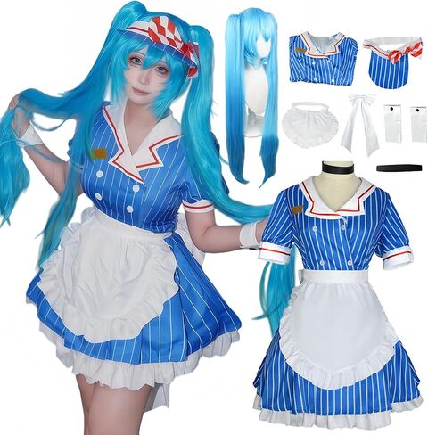 Kasane Costume Outfit Halloween Dress Aoron Dress Uniform Set in Saudi Arabia
