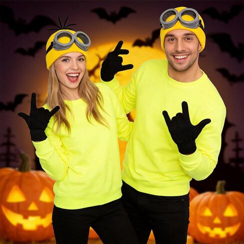 ZIW Cartoon Character Accessory Set for Adults Funny Halloween Costume Kit with Beanie Goggles Animated Dress Up Props in Saudi Arabia