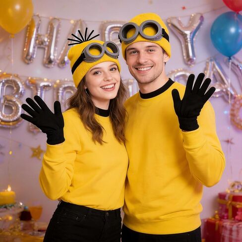 ZIW Cartoon Character Accessory Set for Adults Funny Halloween Costume Kit with Beanie Goggles Animated Dress Up Props in Saudi Arabia