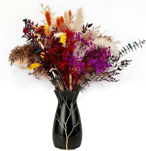 150 Pcs Bohemian Dried Flowers & Pampas Grass for Vase - 22 Varieties Boho Home Decor, Preserved Florals for Wedding, Table Centerpiece, Living Room, Bedroom, Wall, Office in Saudi Arabia