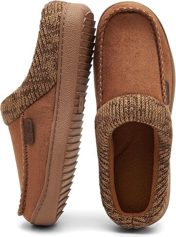 Men's Moccasin Slippers Clogs - House Slippers for Men with Arch Support and Memory Foam Insole, Indoor Outdoor Comfortable House Shoes size 12 in Saudi Arabia