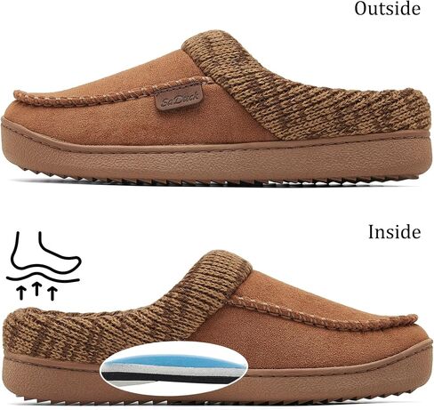 Men's Moccasin Slippers Clogs - House Slippers for Men with Arch Support and Memory Foam Insole, Indoor Outdoor Comfortable House Shoes size 12 in Saudi Arabia