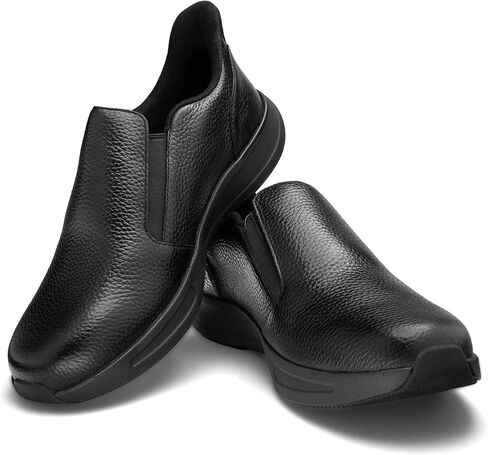 Dr. Comfort Men's Casual Leather Hands-Free, Quick Fit Shoe, Brady Black 13 Wide (E/EE) in Kuwait