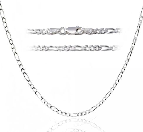 DSS 925 Sterling Silver Necklace for Women Lobster Claw Clasps, Sterling Silver Chain, Italian Jewelry for Women - Made in Italy in Kuwait