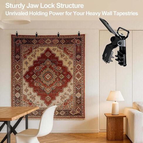 KVTTOZA 10 Pack Heavy Duty Tapestry Hangers Clips, Metal Non-Slip Rug Wall Hanging Clamps for Wall Tapestry Display, Damage-Free Quilt Hangers for Tapestries, Rugs, Blankets, Banners, Flags in Saudi Arabia