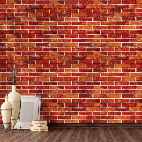 Atrippy Large Brick Wall Backdrop Tapestry for Christmas, Faux Brick Backdrop Wall Covering Removable Red Tablecloth, Medieval Castle Stone Photo Scene Setter for Winter Curtains Door Decor (51"x60") in Saudi Arabia