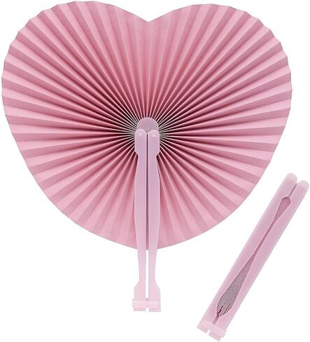 Fun Express Blush مراوح يدوية قابلة للطي على شكل قلب - 12 قطعة in Kuwait