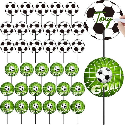 36 Pcs Soccer Party Decoration, 7 Inch Soccer Hand Fan Party Favor Birthday Centerpiece DIY Signed Hand Fan Sport Table Topper for Sport Ball Gift Support Match Athletes Parade Float in Saudi Arabia