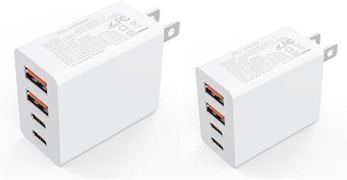 2Pack 40W USB C Charger Block, iGENJUN Dual USB-C Port Power Adapter - Phone Charger with Fast Charging Capability, Type C Wall Charger for iPhone 16/16 Pro Max/15/14, Galaxy, iPad, Tablet - White in Kuwait