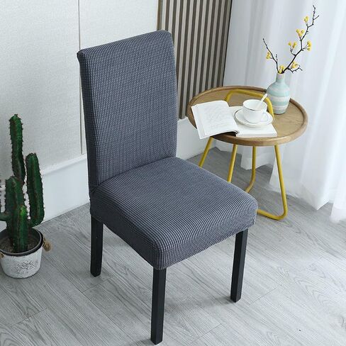 Stretch Universal Fit Dining Chair Cover, Full Wrap Washable Stain-Resistant Slipcover for Home Kitchen Dining Room Banquet Party in Kuwait