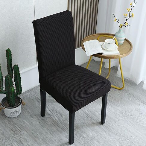 Stretch Universal Fit Dining Chair Cover, Full Wrap Washable Stain-Resistant Slipcover for Home Kitchen Dining Room Banquet Party in Kuwait
