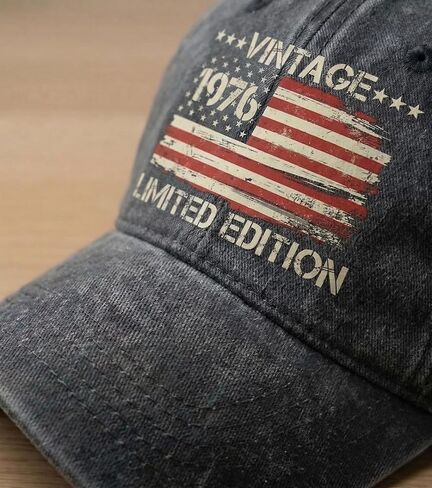50th Birthday Gifts for Men Women,Vintage 1976 Hat,50th Birthday Decorations,Adjustable Cap-Gift for Dad, Mom in Saudi Arabia
