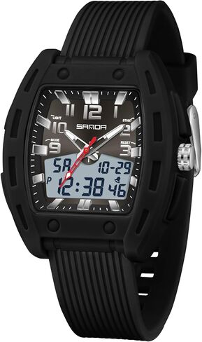 Women Watch for Women Unique Rectangle Watches Digital Analog Sports Watch for Ladies Students Watches with Alarm Stopwatch Waterproof Hourly Chime 12/24H LED Light Multi-Function Wristwatch in Saudi Arabia