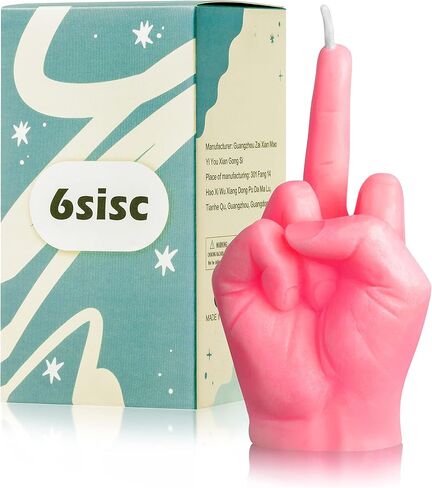 6sisc Middle Finger Scented Candle Hot Pink Danish Pastel Room Aesthetic Decor Pine Fragrance Candles Natural Vegan Soy Wax Hand Gesture Aromatherapy Candle for Home Bedroom Decoration Birthday Gifts in Saudi Arabia