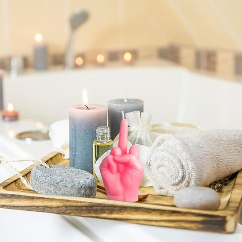 6sisc Middle Finger Scented Candle Hot Pink Danish Pastel Room Aesthetic Decor Pine Fragrance Candles Natural Vegan Soy Wax Hand Gesture Aromatherapy Candle for Home Bedroom Decoration Birthday Gifts in Saudi Arabia