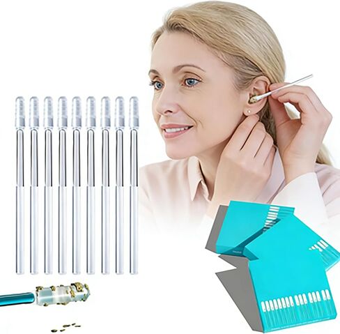 Adhesive Earwax Removal Tool, 72 pcs Cleaning Tools Kit for Children and Adults, Adhesive Ear Digging Stick with Safe Ear Scoop and Dust Cover Packaging in Kuwait