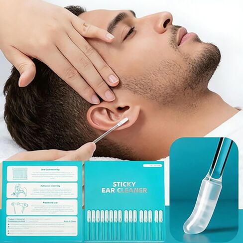 Adhesive Earwax Removal Tool, 72 pcs Cleaning Tools Kit for Children and Adults, Adhesive Ear Digging Stick with Safe Ear Scoop and Dust Cover Packaging in Kuwait