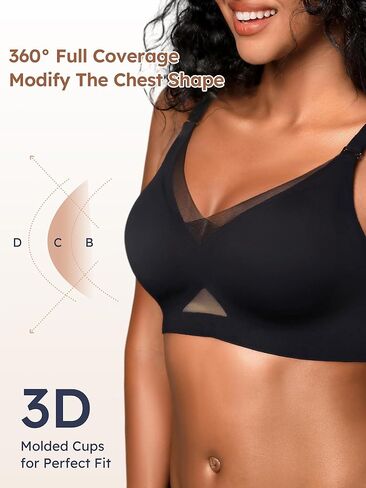 Jelly Bras for Women No Underwire, Full Coverage Seamless Comfortable Bralette with Support and Lift, Wireless Padded Bra in Saudi Arabia