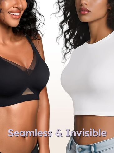 Jelly Bras for Women No Underwire, Full Coverage Seamless Comfortable Bralette with Support and Lift, Wireless Padded Bra in Saudi Arabia