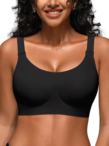Jelly Bras for Women No Underwire, Full Coverage Seamless Comfortable Bralette with Support and Lift, Wireless Padded Bra in Saudi Arabia