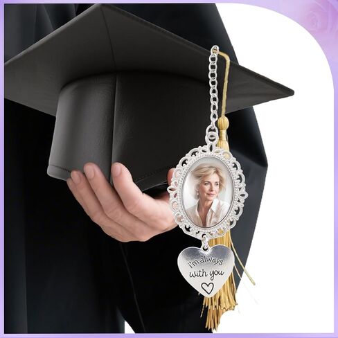 Graduation Memorial Photo Charm, Tassel Memorial Charm Graduation Decorations Class of 2026, DIY Memory Mortarboard Doctorial Hat Pendants for Graduation Cap Style 01 in Saudi Arabia