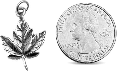 KEVIN N ANNA 925 Sterling Silver Maple Leaf Charm (Charm Only) in Kuwait