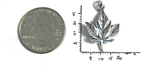 KEVIN N ANNA 925 Sterling Silver Maple Leaf Charm (Charm Only) in Kuwait