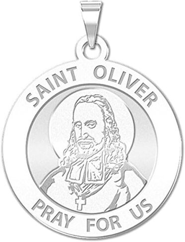 PicturesOnGold.com Saint Oliver Plunkett Religious Medal - 2/3 Inch Size of Dime, Sterling Silver in Kuwait