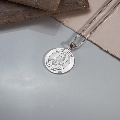 PicturesOnGold.com Saint Oliver Plunkett Religious Medal - 2/3 Inch Size of Dime, Sterling Silver in Kuwait
