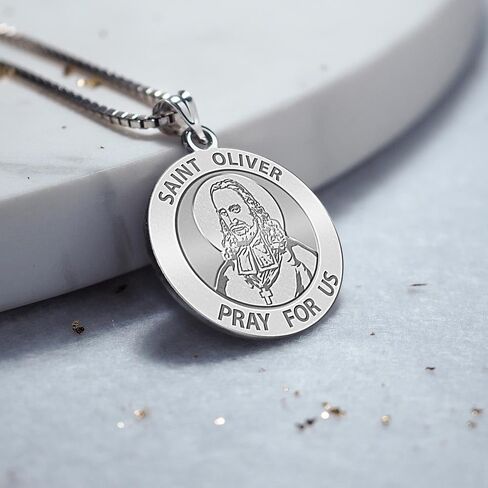 PicturesOnGold.com Saint Oliver Plunkett Religious Medal - 2/3 Inch Size of Dime, Sterling Silver in Kuwait