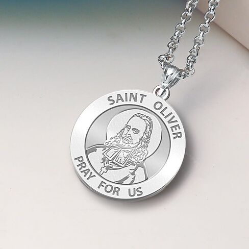 PicturesOnGold.com Saint Oliver Plunkett Religious Medal - 2/3 Inch Size of Dime, Sterling Silver in Kuwait