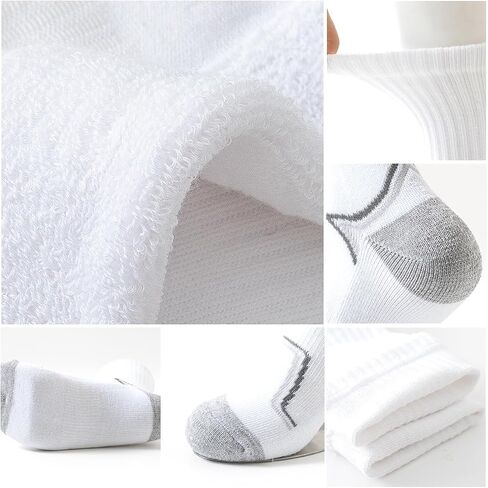 JOYNÉE 8 Pairs Mens Athletic Crew Cushion Socks Running socks Work Outdoor Sports Socks for Men High Calf Long Boot Socks in Kuwait
