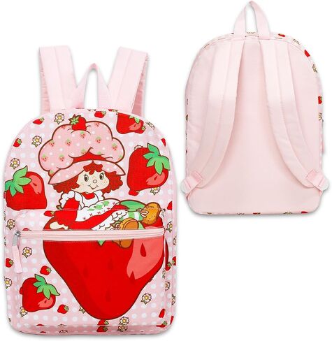 Strawberry Shortcake Backpack and Lunch Bag Set - Bundle with 16" Backpack, Lunchbox, Water Bottle, More | Strawberry Shortcake School Bag with Lunch Box for Girls in Saudi Arabia