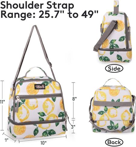 Tilami Rolling Backpack for Kids 19 inch with Lunch Bag Wheeled Laptop Backpack,Lemon in Kuwait
