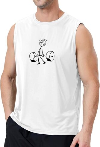 Gym Workout Tank Tops for Men Muscle Bodybuilding Summer Tanks Funny Weight Lifting Shirts Sleeveless Graphic Tee in Saudi Arabia