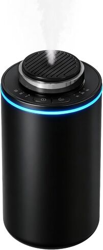 Essential Oil Diffuser,15ml Waterless Scent Diffuser,Rechargeable Portable Travel Diffuser with 3 Mist Mode & Timers,Dual Color LED Light,Small Car Air Freshener for Home,Office,Car, Black in Saudi Arabia
