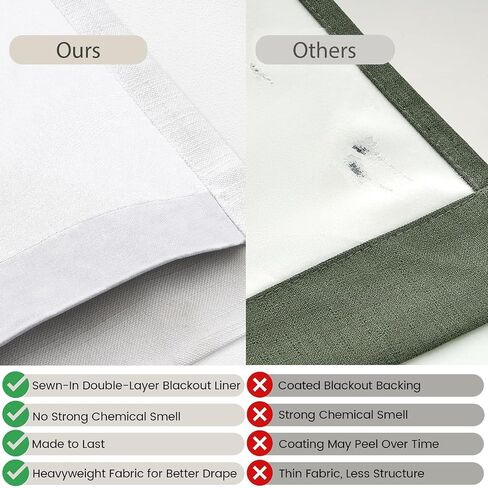 Topfinel Pinch Pleated Curtains Blackout 84 Inch 2 Panels Set, Dual Layer Natural Linen 100% Blackout Panels for Bedroom Living Room, Neutral Farmhouse Aesthetic Beige White Drapes 40" W*84" L in Saudi Arabia