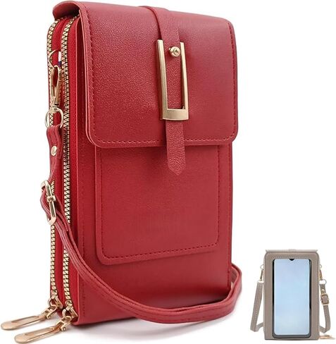 Anti Theft Leather Bag, Touch Screen Crossbody Phone Purse for Women, Small Cell Phone Purse Wallet with RFID Blocking in Kuwait