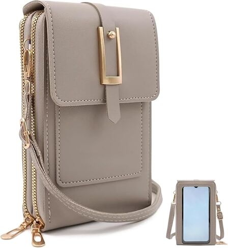 Anti Theft Leather Bag, Touch Screen Crossbody Phone Purse for Women, Small Cell Phone Purse Wallet with RFID Blocking in Kuwait