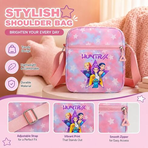 Kawaii Crossbody Bag with Adjustable Shoulder Straps Cute Shoulder Bag with Zipper for Girl Women Birthday Gifts in Kuwait