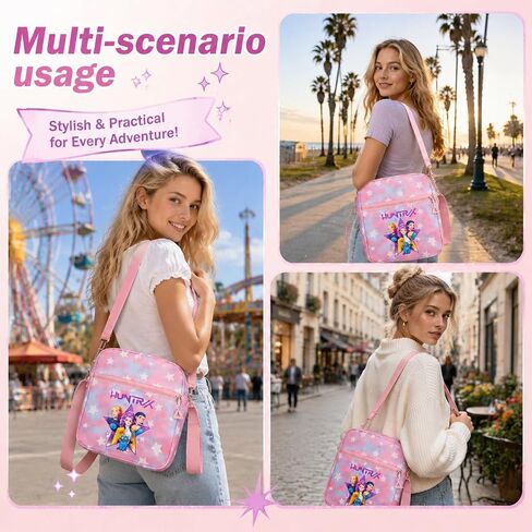 Kawaii Crossbody Bag with Adjustable Shoulder Straps Cute Shoulder Bag with Zipper for Girl Women Birthday Gifts in Kuwait