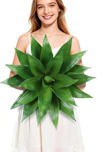 Wertuirk 28 Inch Artificial Agave Plant Set of 2, Realistic Faux Succulents with Vibrant Color, UV Resistant Fall Fake Plants for Indoor Outdoor, Home, Garden Decor (Red×2, Extra Large) in Saudi Arabia
