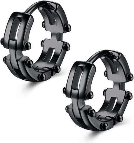 Retro Men's Trendy Personalized Geometric Earrings Fashionable Hip-Hop Street Dance Accessories Gifts for Your Boyfriend in Kuwait