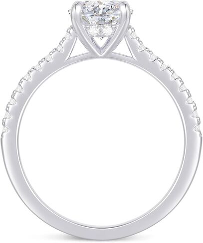 14K White Gold 1 Carat Round Cut Moissanite Rings 14K Gold Hidden Halo Engagement Ring 1CT Round Brilliant Cut Moissanite Engagement Ring in Saudi Arabia